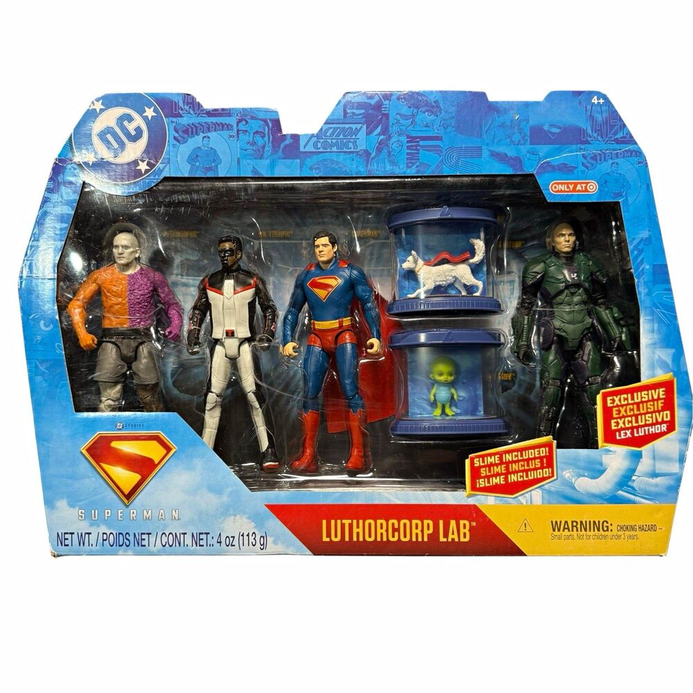 Superman Luthorcorp Lab Target Exclusive 6 Figure Set Spin Master New